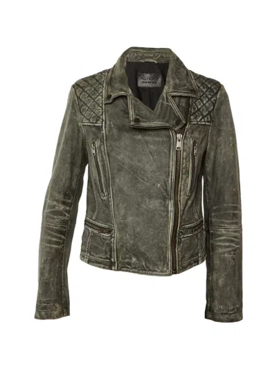 Pre-owned Allsaints Cargo Biker Jacket In Gray