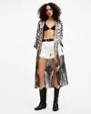 Allsaints Carine Sienna Longline Printed Kimono In White