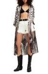 Allsaints Carine Sienna Longline Printed Kimono In White