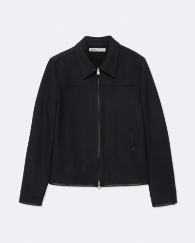 Allsaints Carlow Slim-fit Wool-blend Jacket In Black