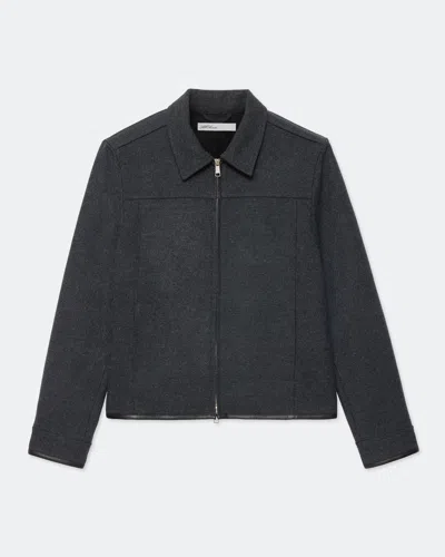 Allsaints Carlow Slim-fit Wool-blend Jacket In Gray