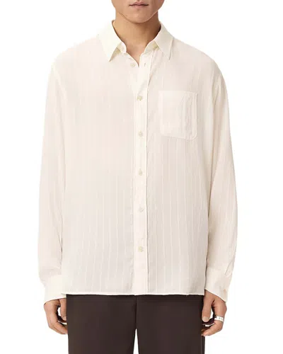 Allsaints Carlyle Oversize Button-up Shirt In White