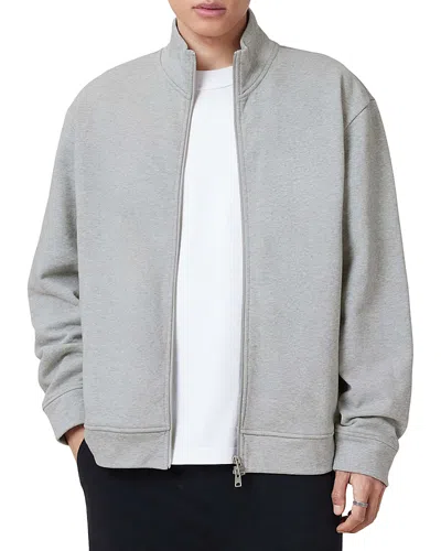 Allsaints Carson Regular Fit Track Jacket In Grey Marl