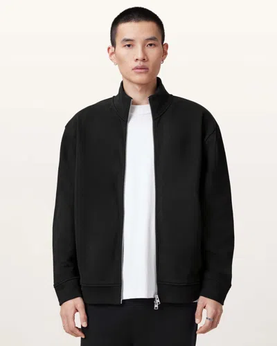 Allsaints Carson Track Jacket In Washed Black