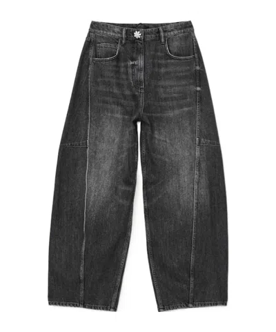 Allsaints Carter Barrel Jeans In Black