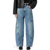 Allsaints Organic Denim Carter Barrel Jeans In Purple