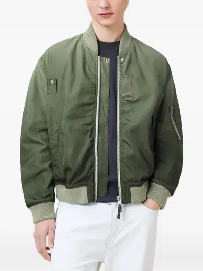 ALLSAINTS CASCADE ZIP-FASTENING RIBBED-CUFF BOMBER JACKET