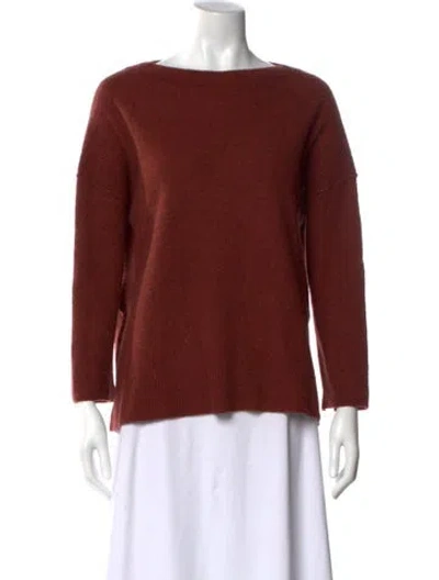 Pre-owned Allsaints Cashmere Bateau Neckline Sweater In Brown