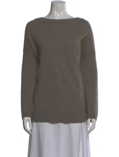 Pre-owned Allsaints Cashmere Bateau Neckline Sweater In Gray
