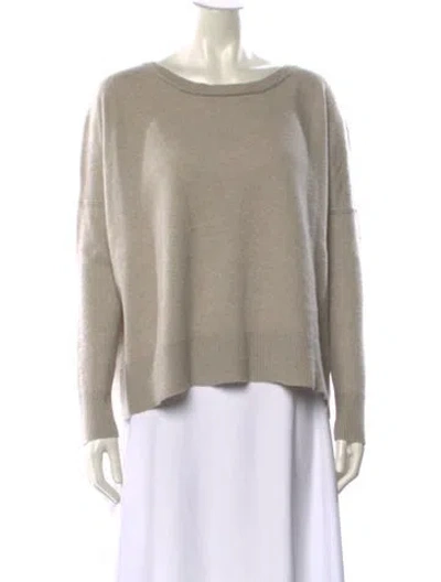 Pre-owned Allsaints Cashmere Bateau Neckline Sweater In Neutral