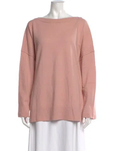 Pre-owned Allsaints Cashmere Bateau Neckline Sweater In Pink