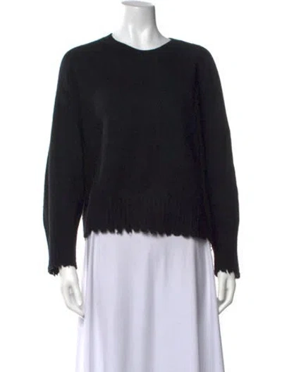 Pre-owned Allsaints Cashmere Crew Neck Sweater In Black