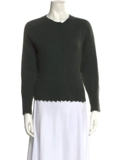 Pre-owned Allsaints Cashmere Crew Neck Sweater In Green