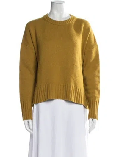Pre-owned Allsaints Cashmere Crew Neck Sweater In Yellow