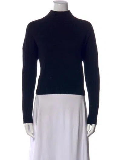 Pre-owned Allsaints Cashmere Mock Neck Sweater In Black
