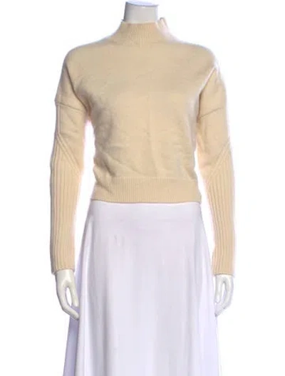 Pre-owned Allsaints Cashmere Mock Neck Sweater In Neutral