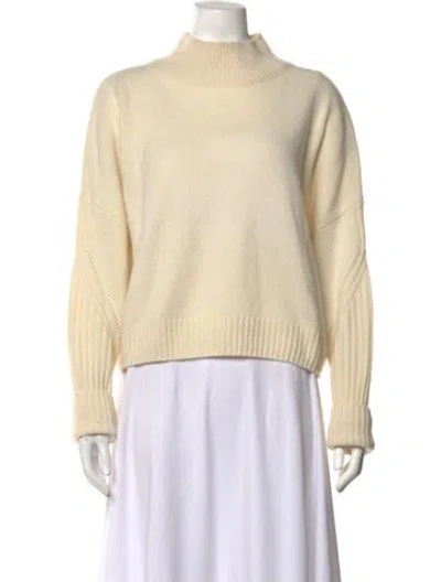 Pre-owned Allsaints Cashmere Mock Neck Sweater In Neutrals