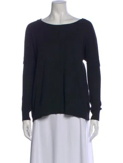 Pre-owned Allsaints Cashmere Scoop Neck Sweater In Black