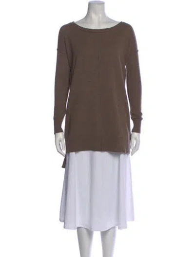 Pre-owned Allsaints Cashmere Scoop Neck Sweater In Brown