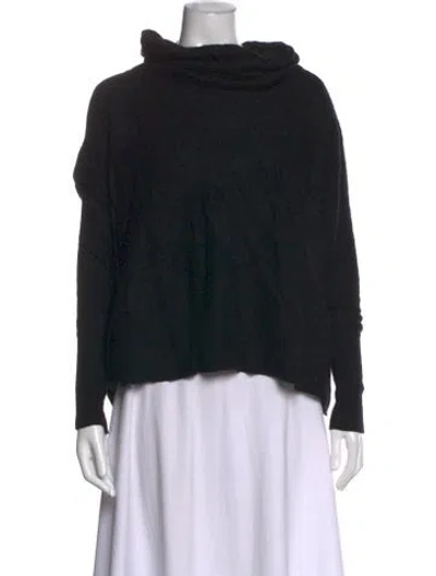 Pre-owned Allsaints Cashmere Turtleneck Sweater In Black