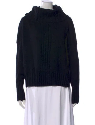 Pre-owned Allsaints Cashmere Turtleneck Sweater In Black