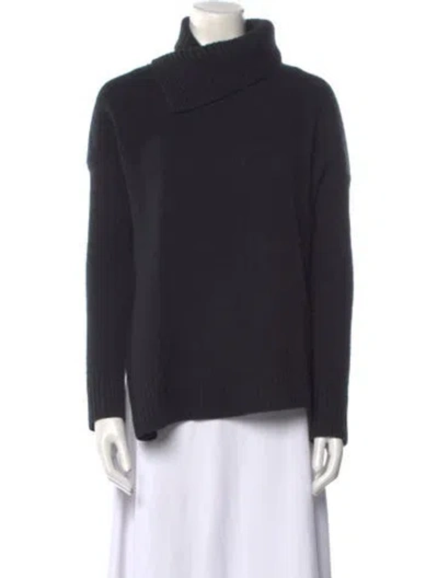 Pre-owned Allsaints Cashmere Turtleneck Sweater In Blue