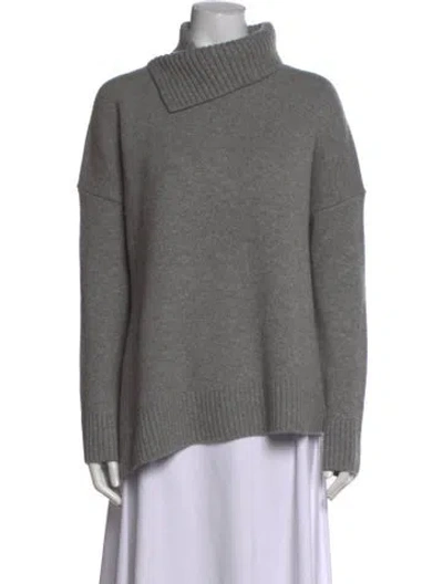 Pre-owned Allsaints Cashmere Turtleneck Sweater In Grey