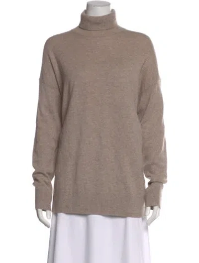 Pre-owned Allsaints Cashmere Turtleneck Sweater In Neutral