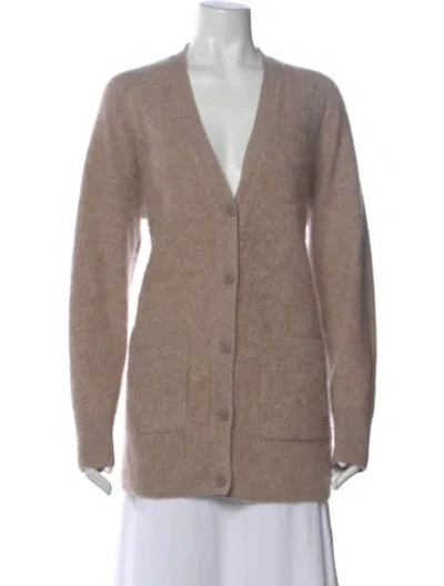 Pre-owned Allsaints Cashmere V-neck Sweater In Neutral