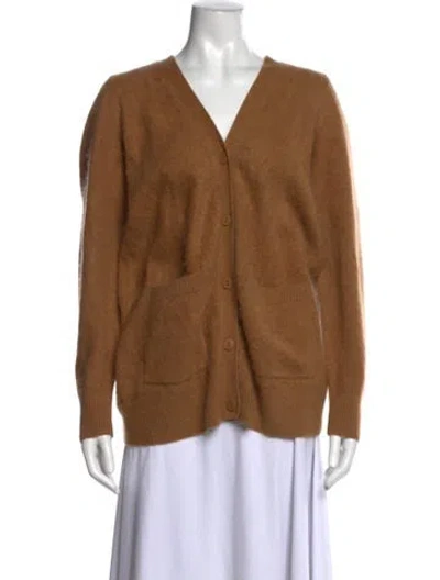 Pre-owned Allsaints Cashmere V-neck Sweater In Neutral