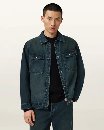 Allsaints Castleford Overshirt In Blue