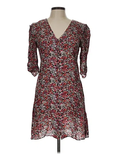 Pre-owned Allsaints Casual Dress In Burgundy