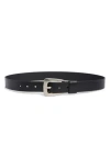 Allsaints Casual Leather Belt In Black