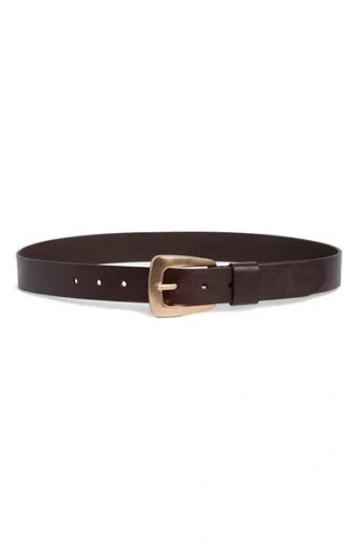 Allsaints Casual Leather Belt In Burgundy