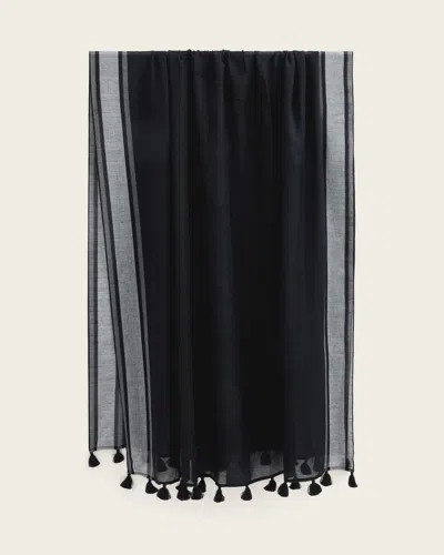 Allsaints Caty Wraparound Wool Blend Pareo In Black