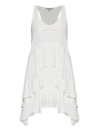 Allsaints Cavalry Ruffle-detail Tiered Dress In White