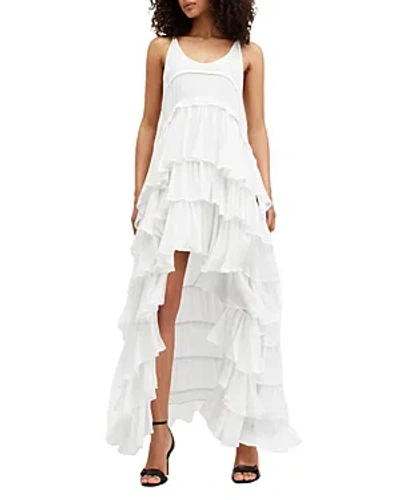 Allsaints Cavarly High Low Maxi Dress In White