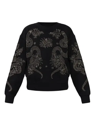 Allsaints Cecile Embellished Sweater In Black