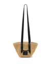Allsaints Womens Almond Celayne Logo-debossed Mini Straw Tot In Nude