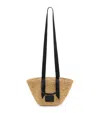 Allsaints Womens Almond Celayne Logo-debossed Mini Straw Tot In Nude