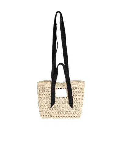 Allsaints Celayne Woven Tote Bag In White