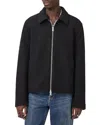Allsaints Celeste Crop Boiled Wool Jacket In Black