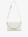 Allsaints Womens Desert White Celeste Magnetic-closure Leather Crossbody Bag