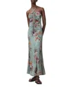 Allsaints Celia Cutout Halter Maxi Dress In Gray