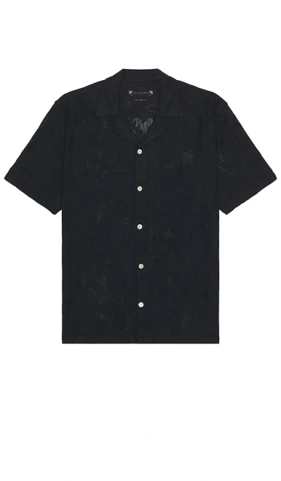 Allsaints Cerrito Short Sleeve Shirt In Black