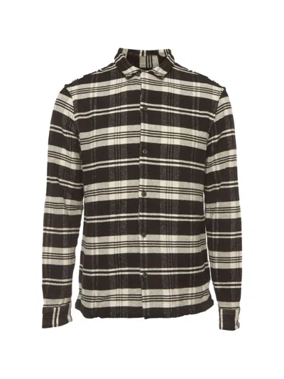 Pre-owned Allsaints Cervino Plaid Shirt In Black
