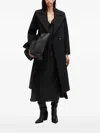 Allsaints Paulah Wool Blend Double Breasted Coat In Black