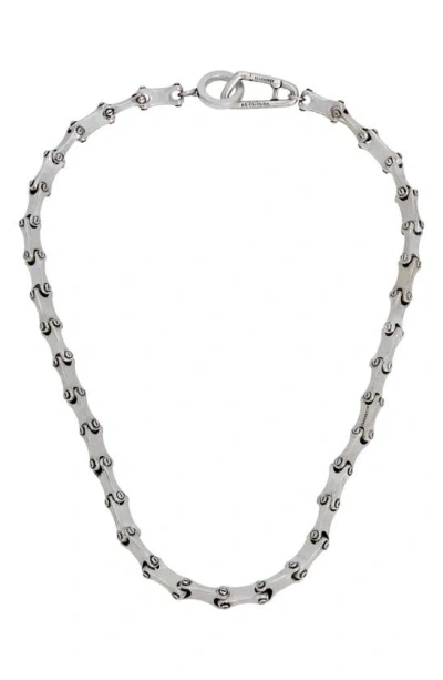 Allsaints Chain Link Collar Necklace In Warm Silver