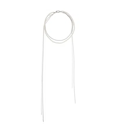 Allsaints Chain Necklace In Metallic