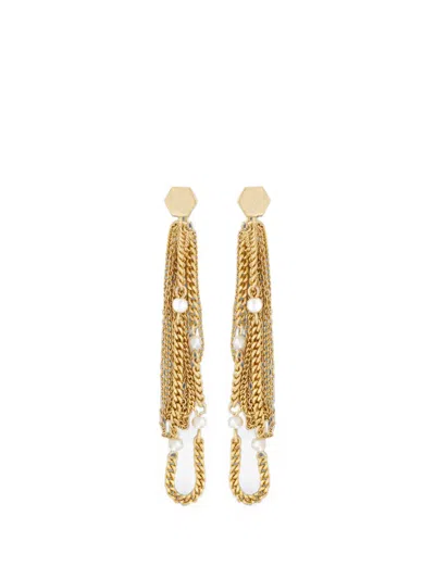 Allsaints Chain-link Earrings In Gold